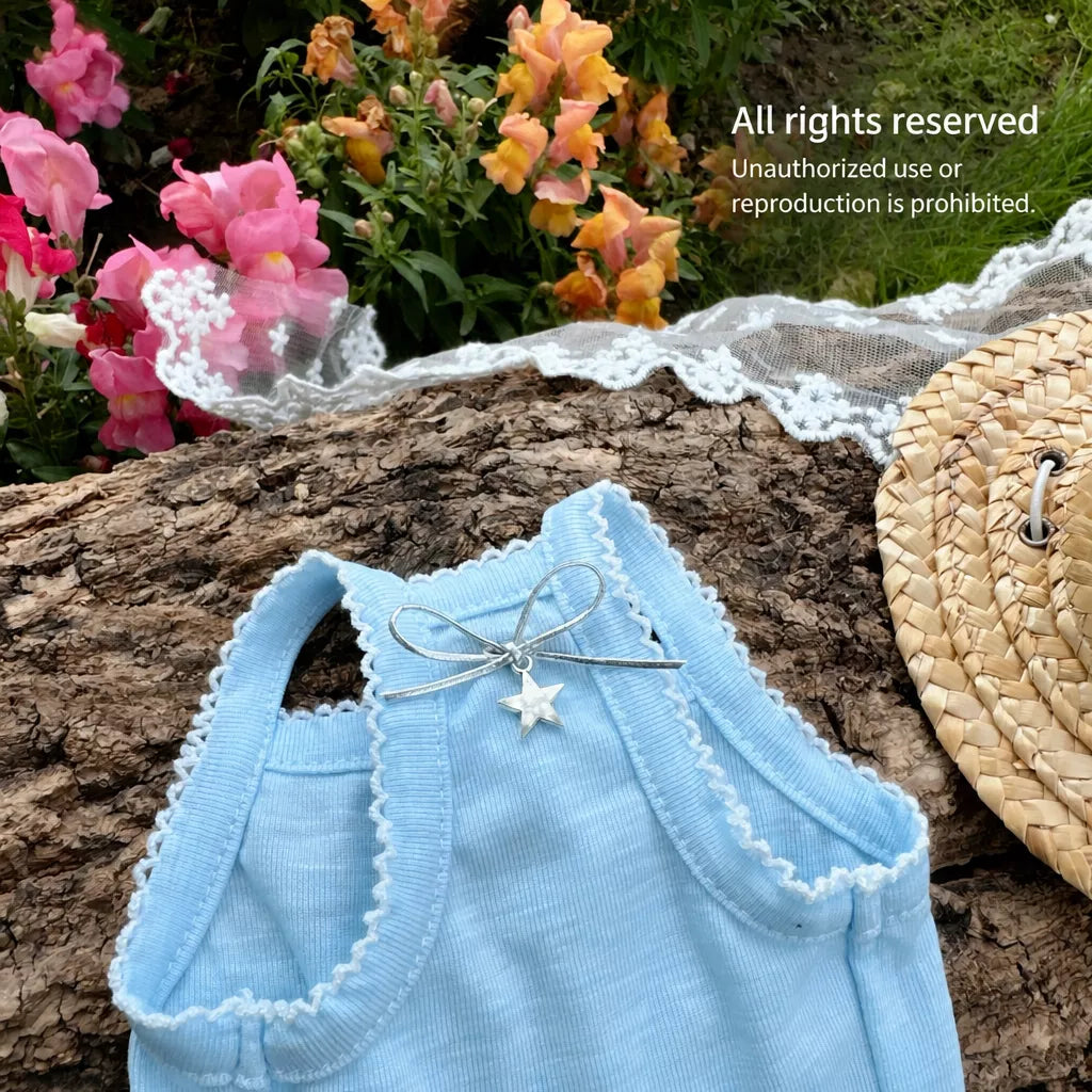 Ocean-Inspired Warm-Weather Tank Top for Cats and Dogs