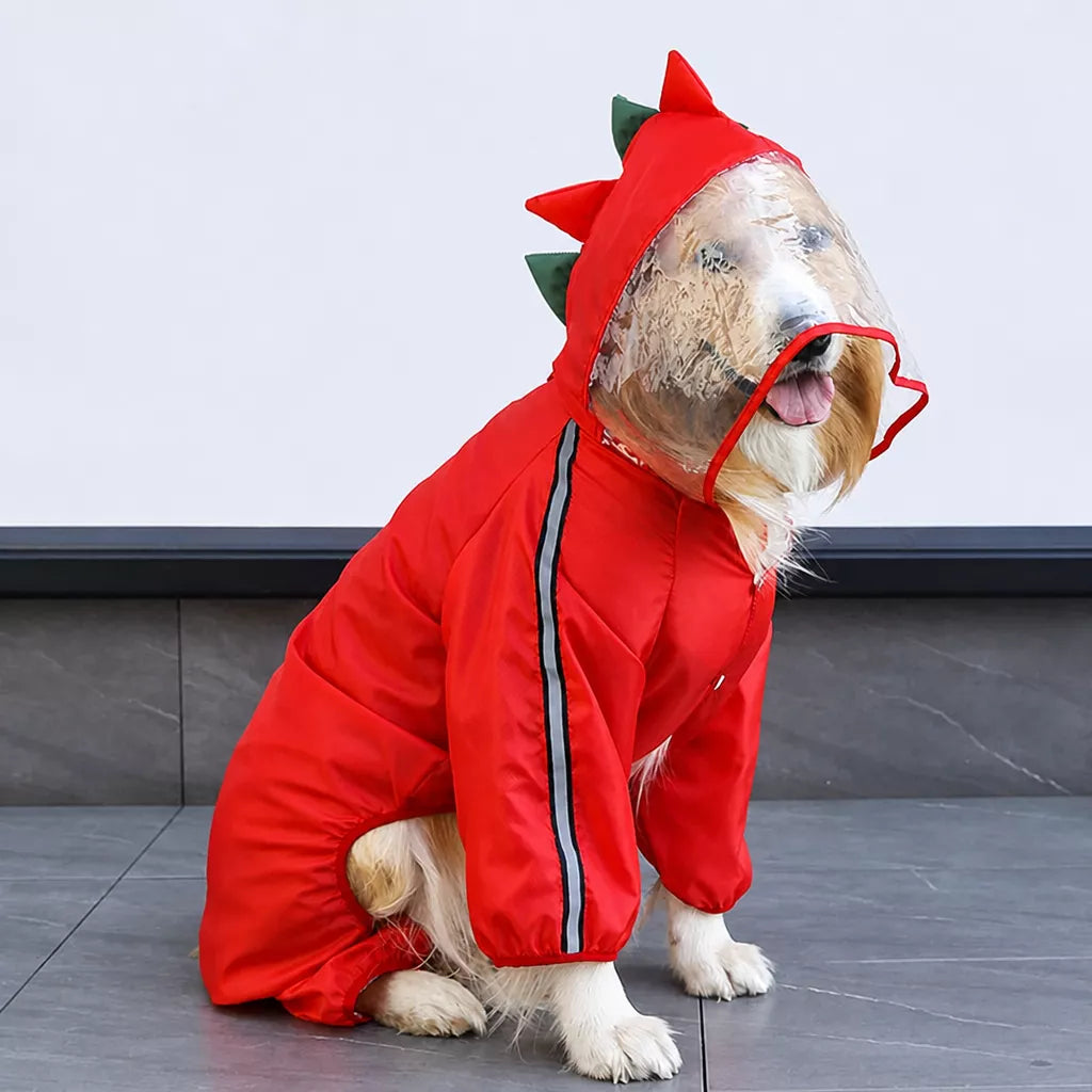 Full-Coverage Four-Leg Waterproof Raincoat for Dogs