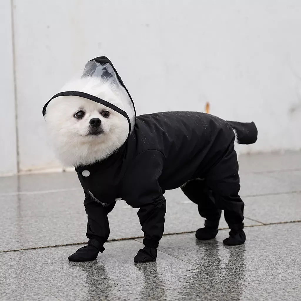 Four-Leg Waterproof Raincoat for Small Dogs