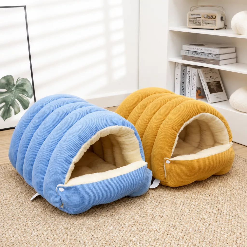 Semi-Enclosed EPE Foam Pet Bed with Snap-Button Design