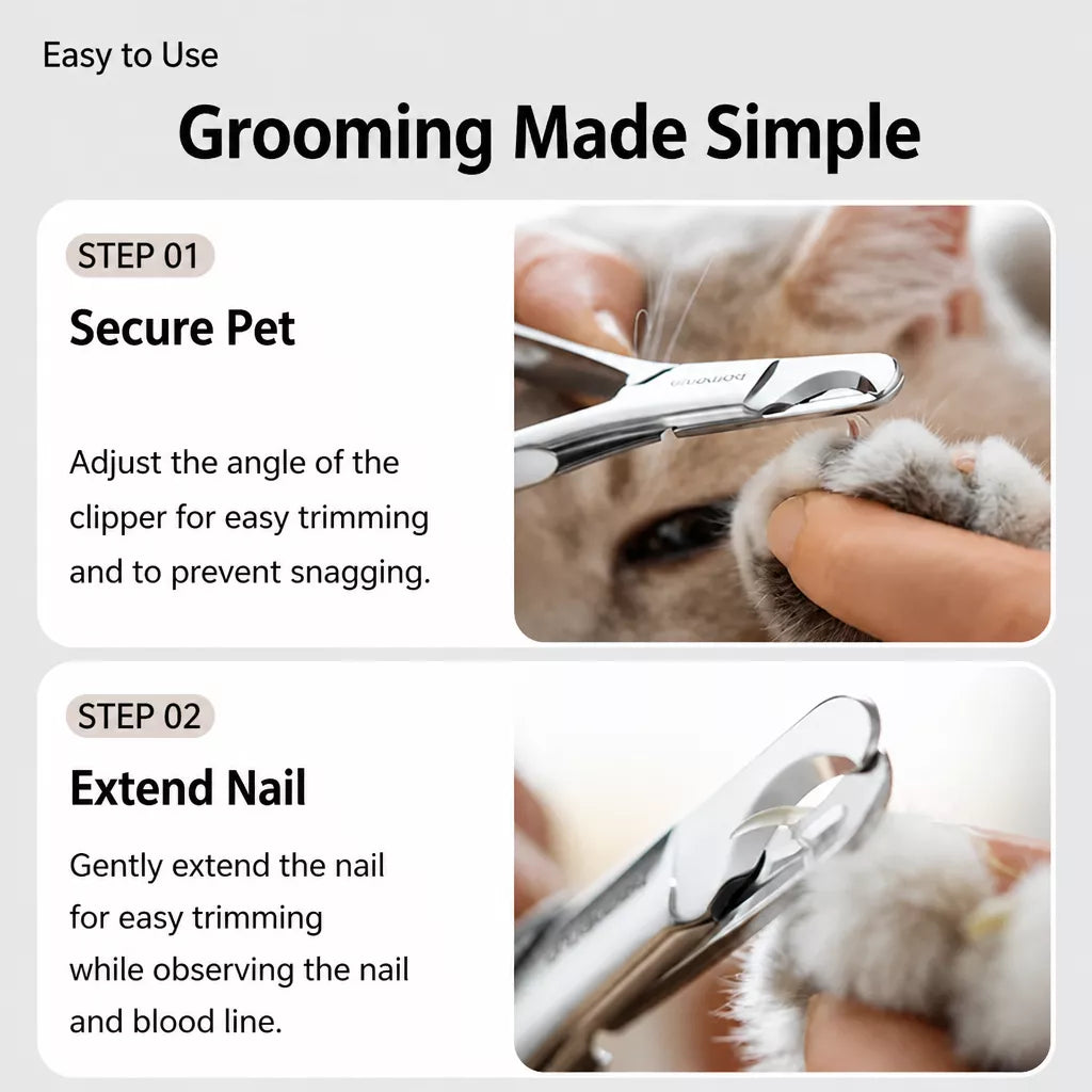 Stainless Steel Nail Clippers for Cats and Medium to Large Dogs