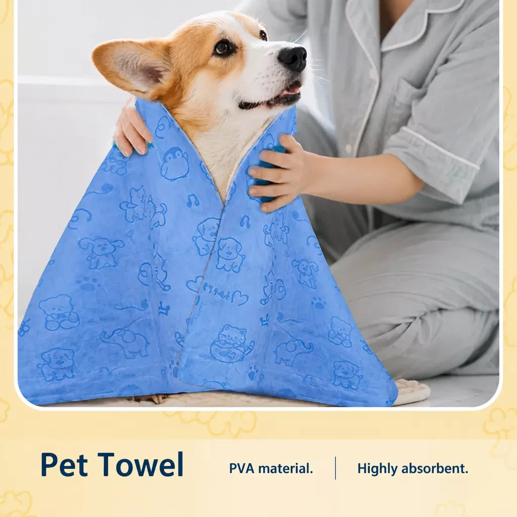 PVA Pet Bath Towel for Dogs and Cats