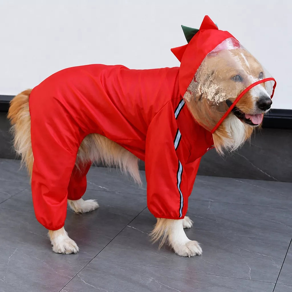 Full-Coverage Four-Leg Waterproof Raincoat for Dogs