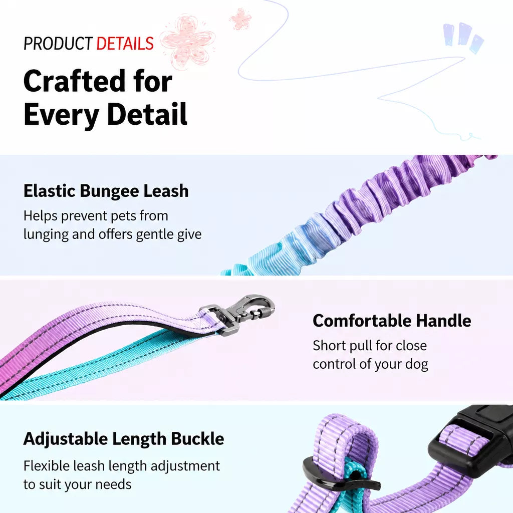 Crossbody Elastic Dog Leash