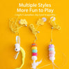 Hanging Feather Cat Teaser Toy with Elastic Wand