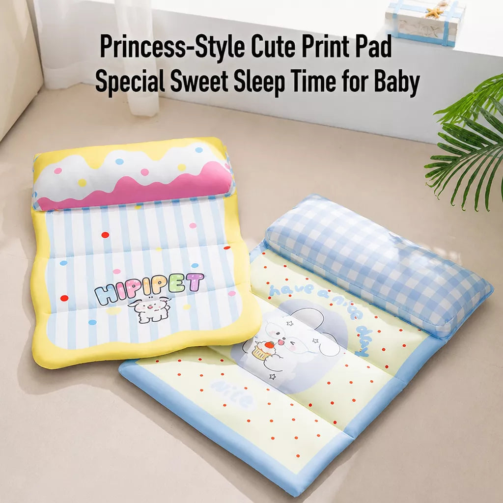 Foldable Cotton Pet Bed with Bolster Sides for Dogs and Cats