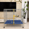 Galvanized Steel-Bar Dog Crate for Indoor or Outdoor Use