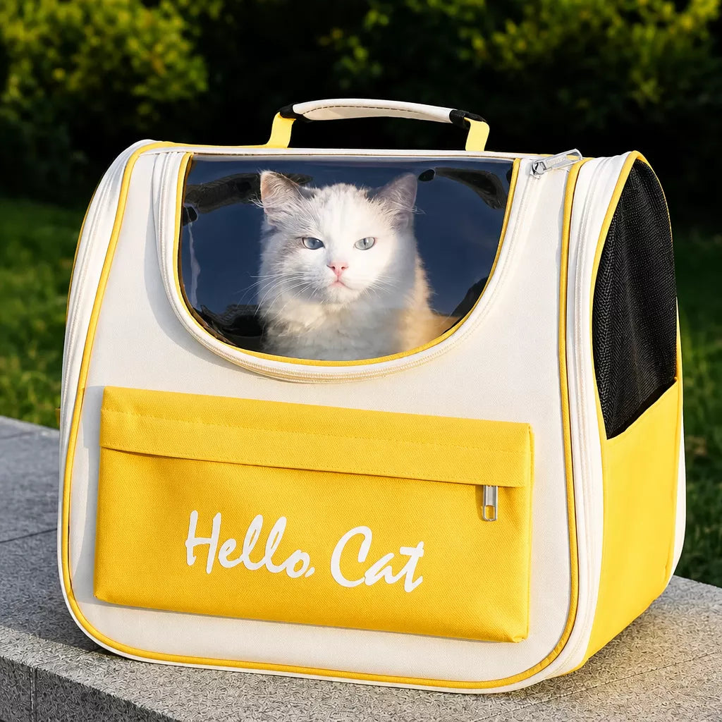 Large-Window Pet Carrier Backpack for Cats and Small Dogs