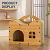 Corrugated Cardboard Cat Scratcher House with Hideaway