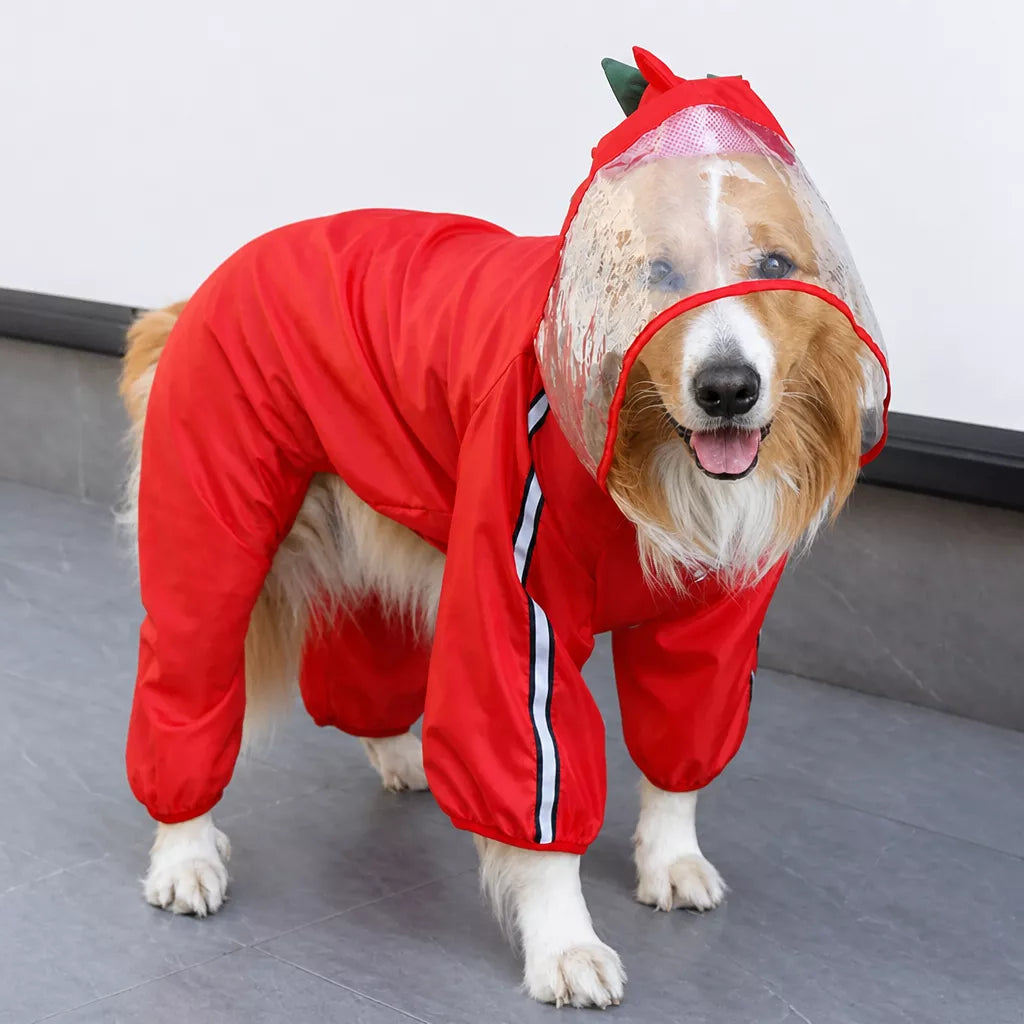 Full-Coverage Four-Leg Waterproof Raincoat for Dogs
