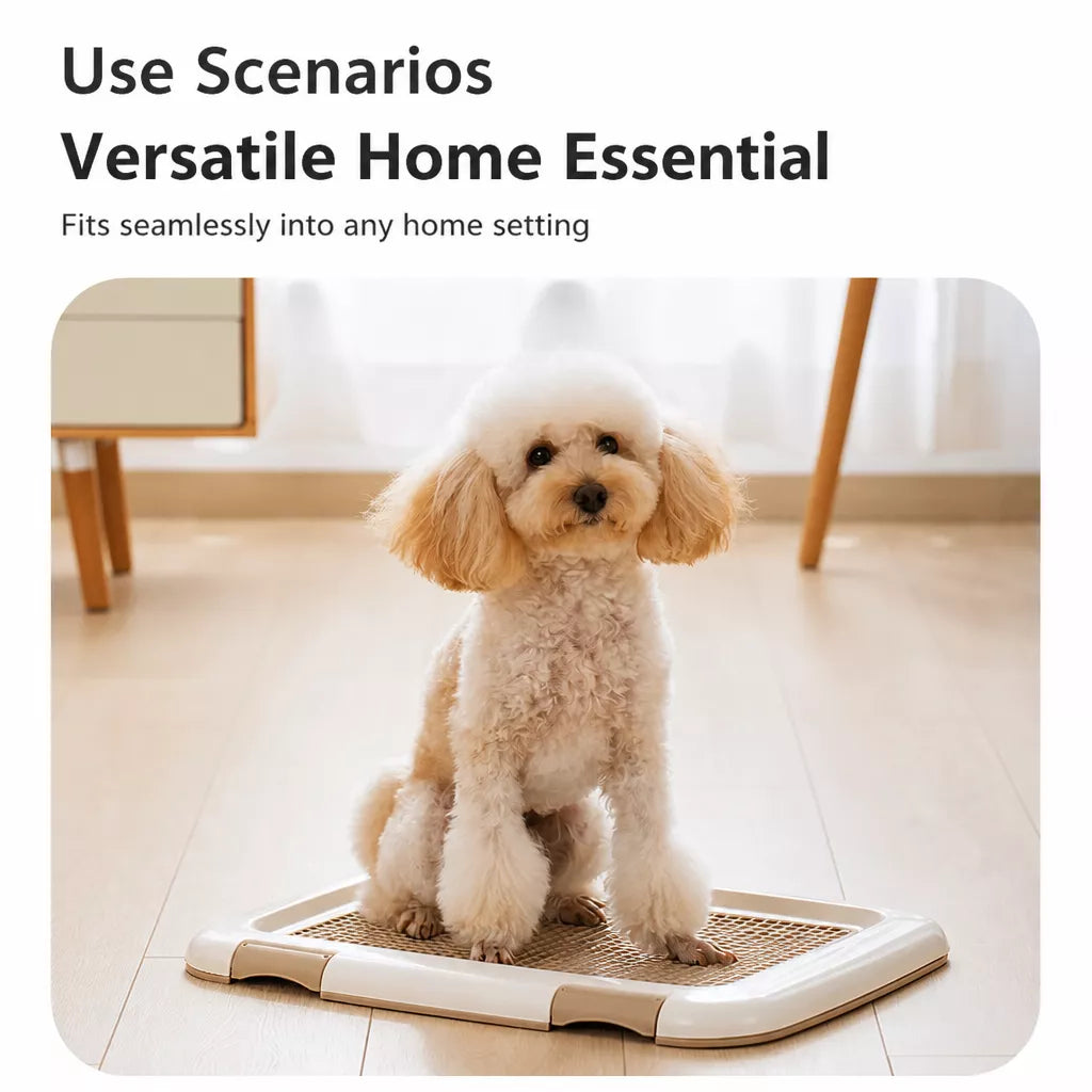 Flat Plastic Dog Potty Tray with Mesh Grate