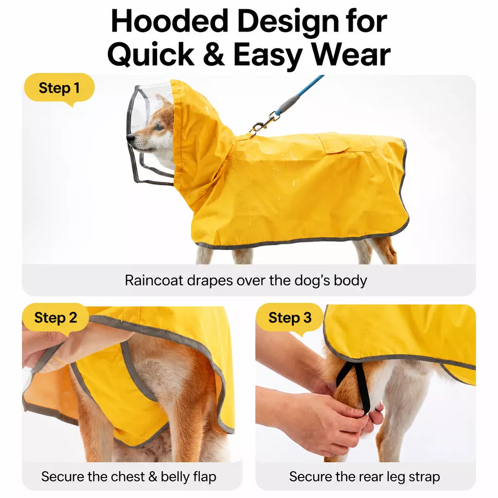 Waterproof Four-Leg Dog Raincoat
