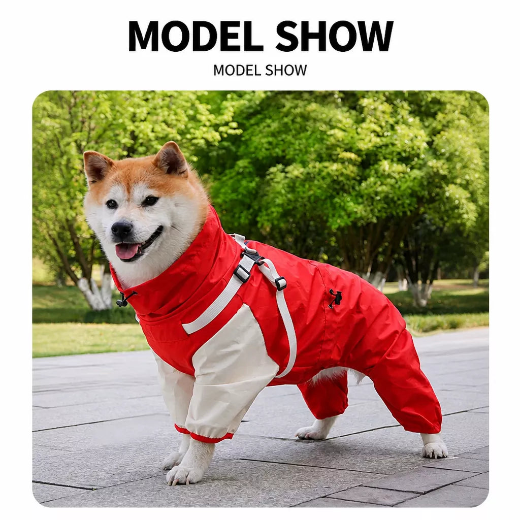 Four-Legged Waterproof Dog Raincoat