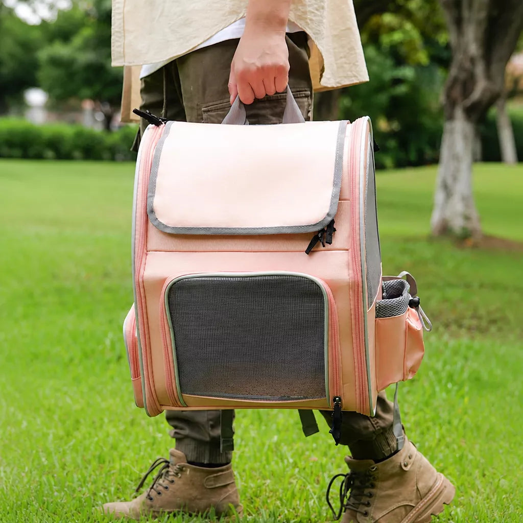 Large Breathable Pet Carrier Backpack for Dogs and Cats