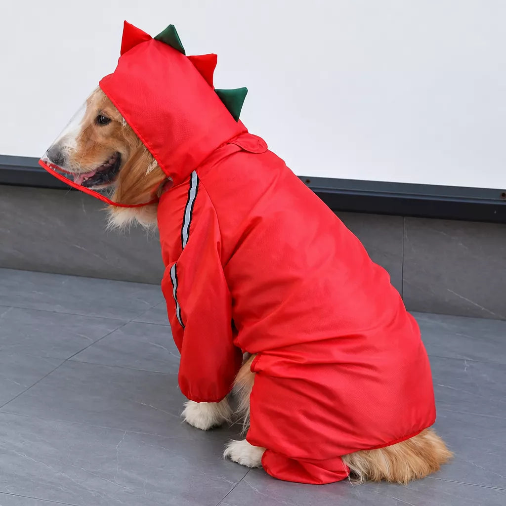 Full-Coverage Four-Leg Waterproof Raincoat for Dogs
