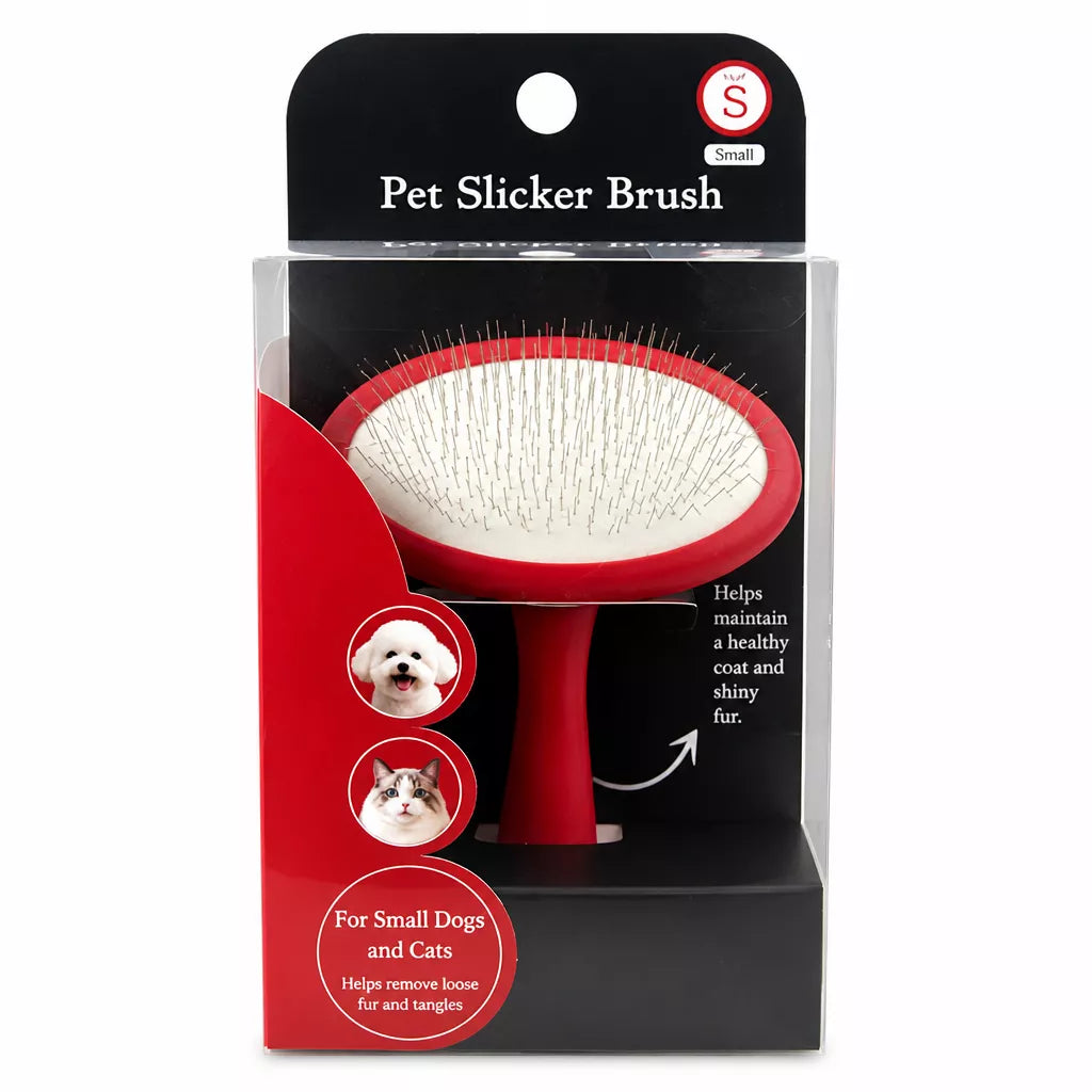 Cushioned Soft-Pin Slicker Brush for Dogs and Cats