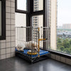 Galvanized Steel-Bar Dog Crate for Indoor or Outdoor Use
