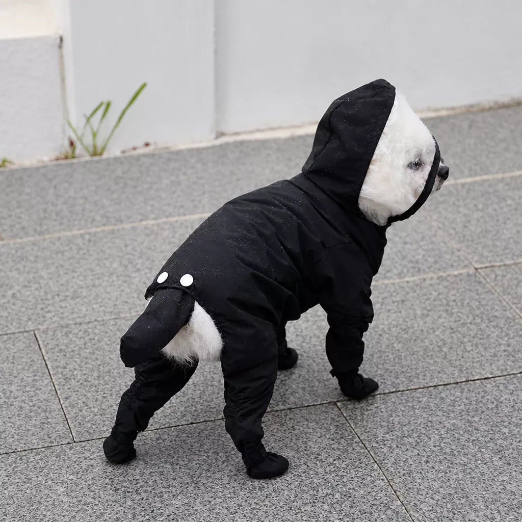 Waterproof Full-Coverage Raincoat with Leg Coverage for Small Dogs