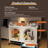 Indoor Dog Crate with Separate Toilet Tray