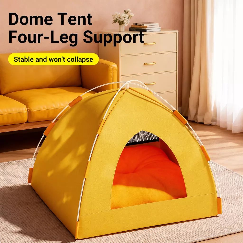 Year-Round Convertible Tent Bed for Cats and Small Dogs