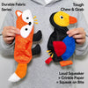 Squeaky Crinkle Dog Toy – Woodpecker or Red Fox