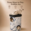 Three-Level Milk Tea Cup Cat Scratcher & Hideaway