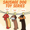Latex Sausage Dog Squeaky Toy for Small and Medium Dogs