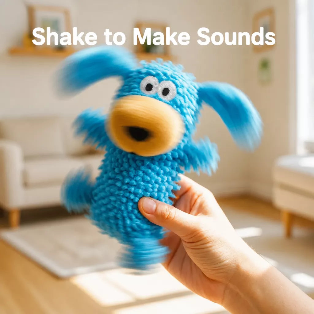Squeaky Fleece Mop Dog Toy