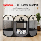 Foldable Enclosed Pet Bed for Cats and Dogs