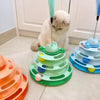 Cat Spinning Wheel Toy with Feather Wand and Play Balls