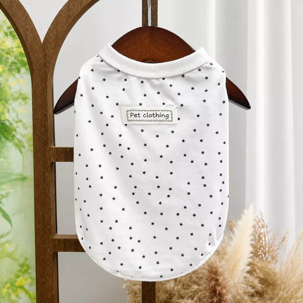 Lightweight Star Print Pet Vest for Small Dogs and Cats