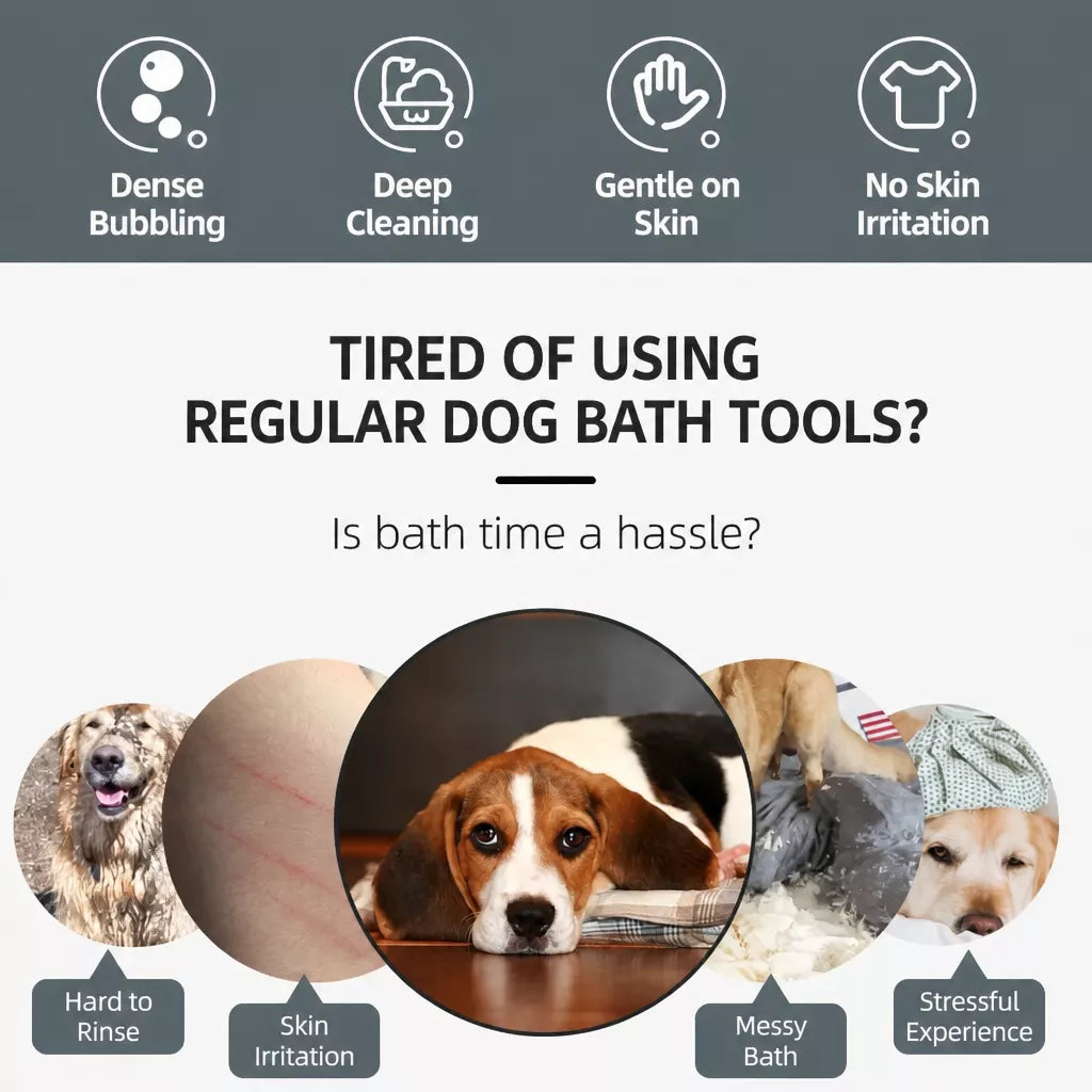 Pet Bathing Gloves for Dogs and Cats