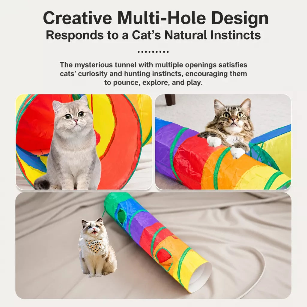 Polyester Cat Play Tunnel for Indoor Exploring