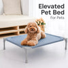 Elevated Steel-Frame Pet Bed with Breathable Fabric
