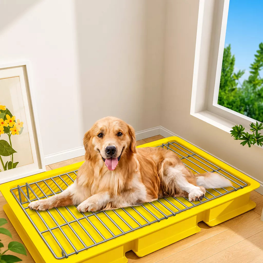 Plastic Dog Potty Tray with Grid Insert
