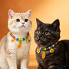 Adjustable Nylon Pet Collar with Wooden Accent and Bell
