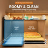 Indoor Iron Dog Crate with Separate Toilet Area