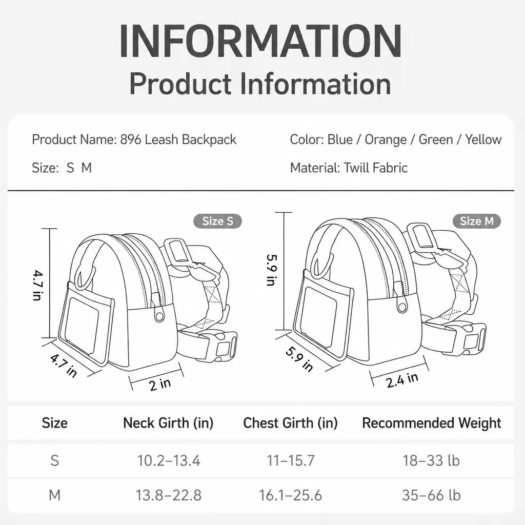 Pet Carrier Backpack for Small Dogs