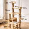 Solid Wood Cat Tree with Cat House
