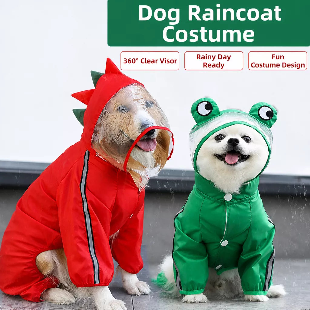 Full-Coverage Four-Leg Waterproof Raincoat for Dogs