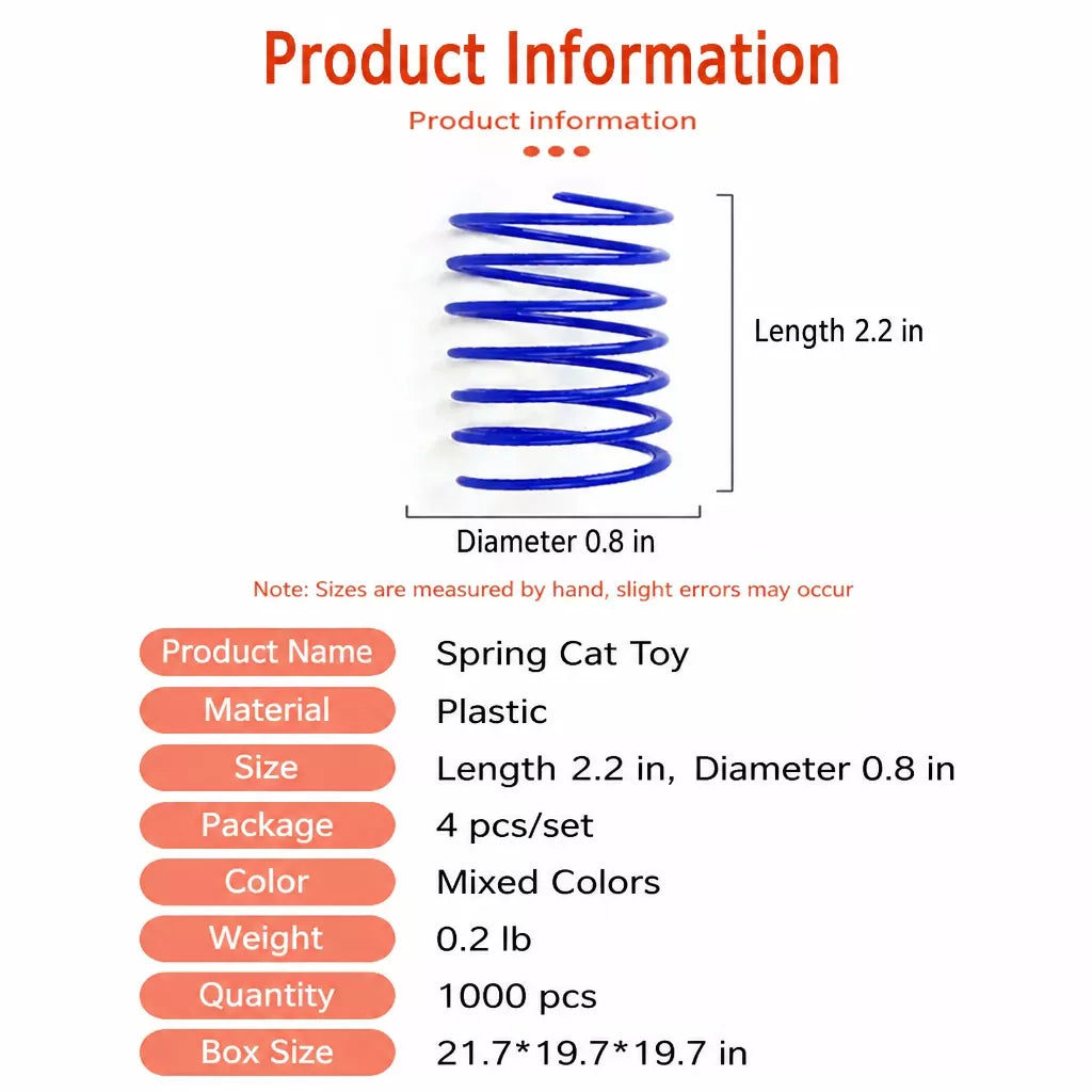 Plastic Spring Cat Toy