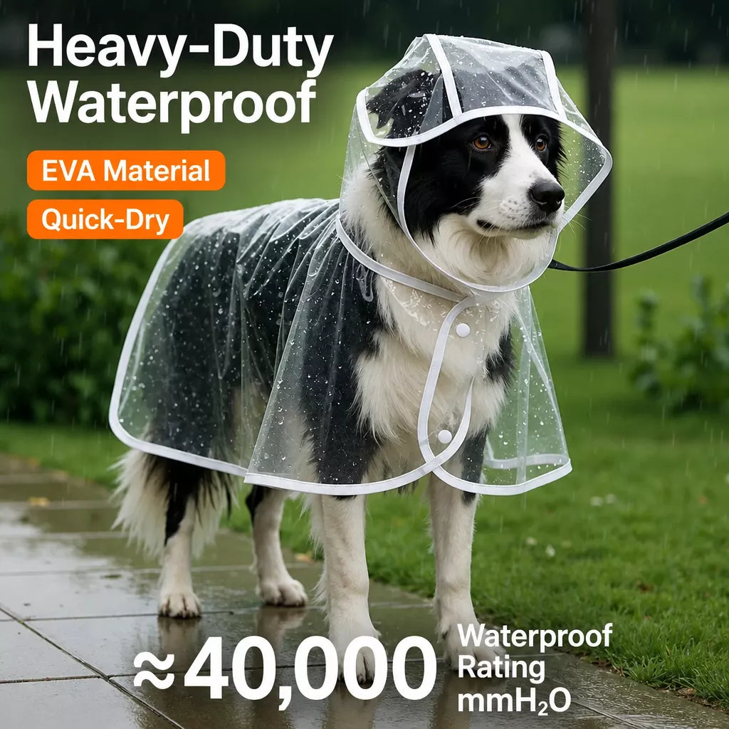 Hooded Full-Coverage Dog Raincoat