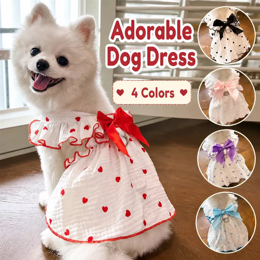 Lightweight Cotton Pet Dress for Small Dogs and Cats
