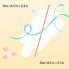 Wooden Cat Teaser Wand Toy with Bell and Colorful Attachments
