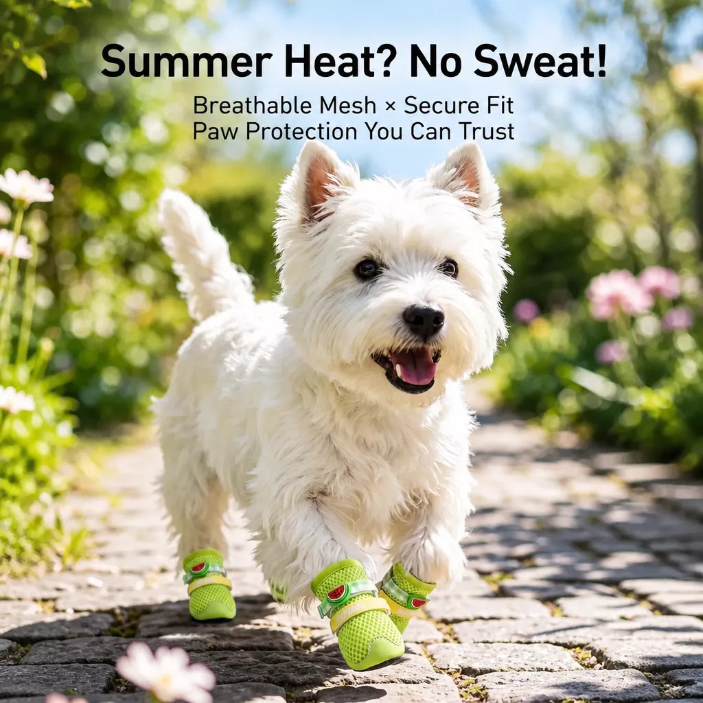 Breathable Soft-Sole Dog Shoes for Outdoor Walks