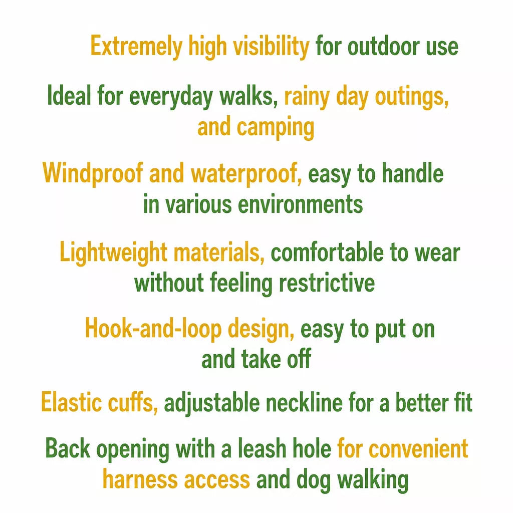 Dog Rain Jacket – Wind- and Water-Resistant Outdoor Coat