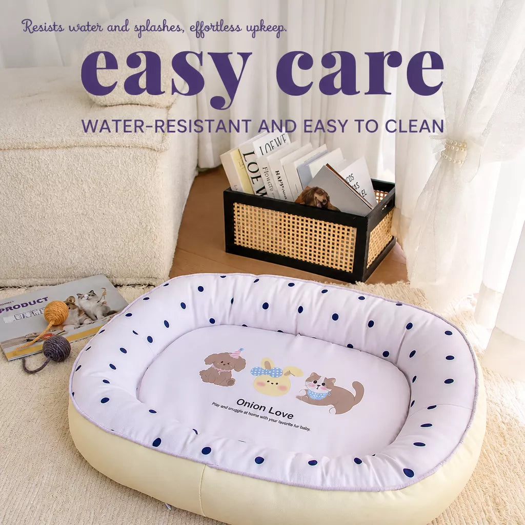 All-Season Washable Pet Bed for Small Dogs & Cats