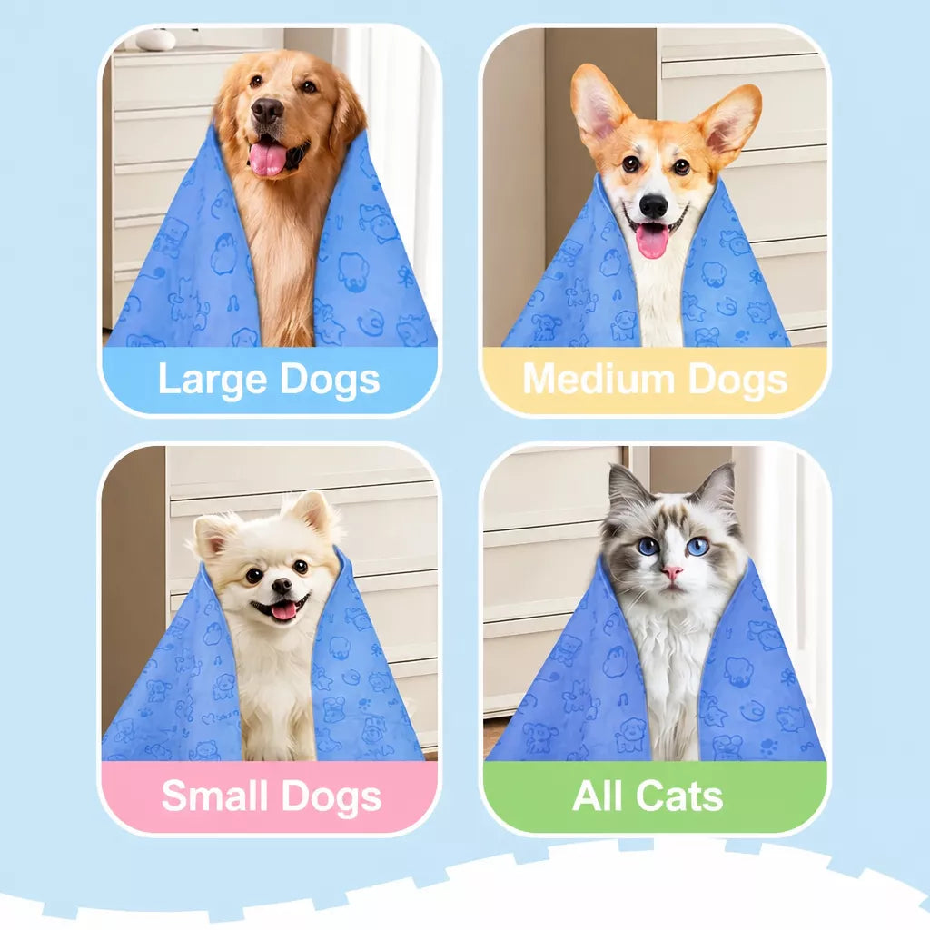 PVA Pet Bath Towel for Dogs and Cats