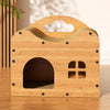 Corrugated Cardboard Cat Scratcher House with Hideaway