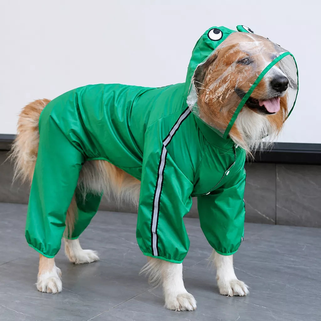 Full-Coverage Four-Leg Waterproof Raincoat for Dogs